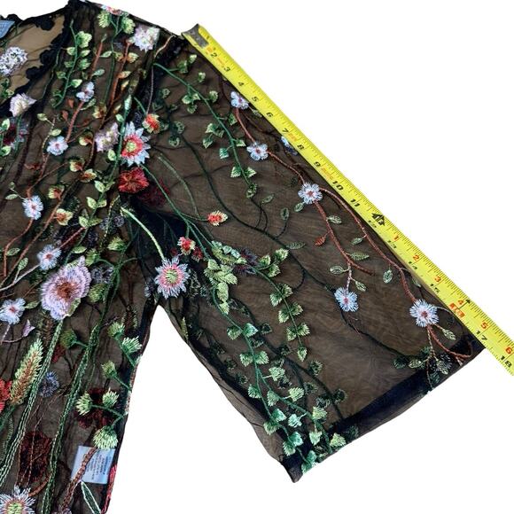 Rabbit Rabbit Rabbit Sheer Embroidered Floral Shrug Whimsigoth 4XL Darkfairy - Picture 10 of 11